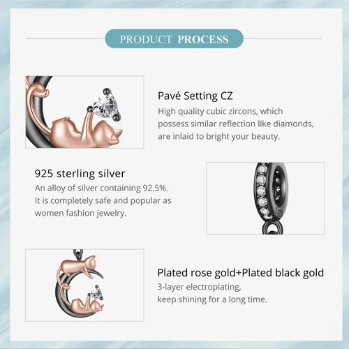 Miniatura 4 de NINGAN Dije de plata de ley 925 con diseño de animales, diseño de perro, huella de pata, gato, libélula, conejo Koi, compatible con collar