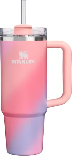Miniatura 50 de STANLEY Quencher H2.0 Vaso Térmico con asa y pajilla, 64 onzas, tapa Flowstate de 3 posiciones, gran capacidad para viajes y deportes, vaso de acero