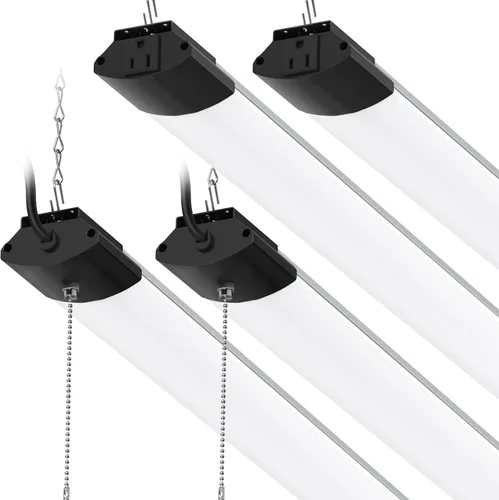 Miniatura 19 de Barrina BS84 - Luces LED para taller de 4 pies, 84 W, 10000 lúmenes, 6500 K, lámpara enlazable para garaje, sótano, colgante o montaje empotrado, 4