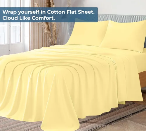 Miniatura 54 de Royale Linens Sábana encimera de tamaño individual XL 100% Algodón Orgánico – Super suave – Sábanas superiores de percal – Sábana encimera