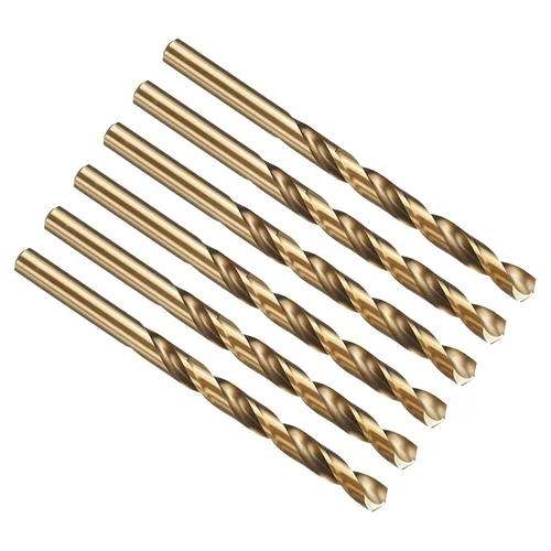 Miniatura 82 de PATIKIL Broca Jobber de 0.039 in, vástago recto M35 cobalto 5% acero de alta velocidad 135° acabado dorado para metal duro de acero inoxidable - 2