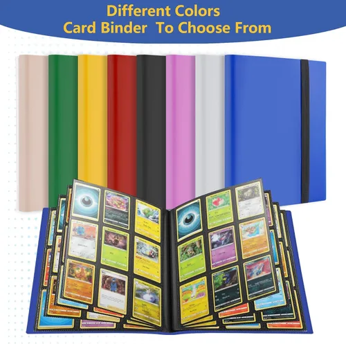 Miniatura 6 de Carpeta de tarjetas coleccionables de 9 bolsillos, libro de tarjetas premium para 360 tarjetas, álbum de tarjetas resistente para tarjetas