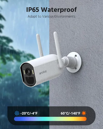 Miniatura 7 de ANNKE Cámara de seguridad inalámbrica al aire libre, Cámara WiFi de doble luz de 4 MP, sensor de movimiento PIR, detección humana, visión nocturna a