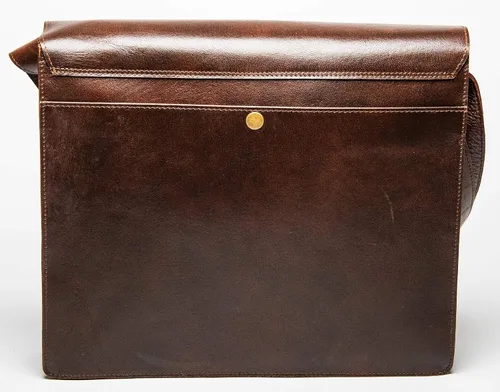 Miniatura 5 de HIDES Bolso bandolera de cuero de grano completo para computadora portátil, bandolera de viaje