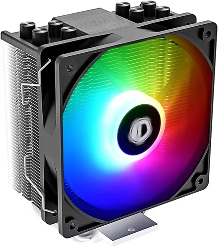 ID-COOLING SE-214-XT ARGB Enfriador de CPU con 4 tubos de calor Enfriador de aire para CPU ARGB Light Sync con placa base (conector 3-PIN de 5 V)