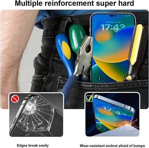 Miniatura 9 de Protector de pantalla de vidrio templado compatible con iPhone 14 Pro (6.1 pulgadas) [súper dureza] [kit de alineación sin burbujas] resistente a