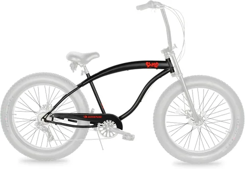 Miniatura 6 de MICARGI Marco de acero elástico Cruiser de 26 pulgadas y protector de cadena para posavasos de 1/3/7 velocidades/freno de disco multicolor