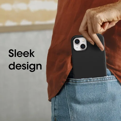 Miniatura 3 de OtterBox Funda para iPhone 13 (SOLAMENTE) de la Serie Symmetry - Negro, Ultra-Elegante, Compatible con Carga Inalámbrica, Bordes Elevados Protegen
