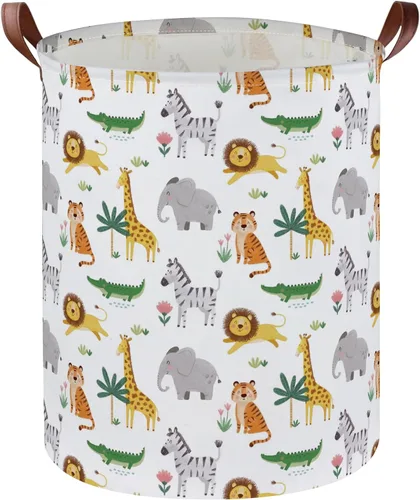 Miniatura 7 de ESSME - Cesta de almacenamiento grande, de tela con asas, plegable, para la ropa, el hogar, como regalo, organizador de juguetes Leones