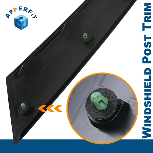 Miniatura 5 de APPERFiT Moldura de Poste de Parabrisas Cubierta de Pilar A Compatible con Mini Cooper R55 R56 R57 2007-2015 Moldura Lateral Reemplaza 51137272583