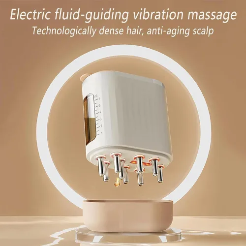 Miniatura 2 de Opuscalp - Masajeador avanzado para el cuidado del cuero cabelludo, cepillo masajeador eléctrico portátil 2 en 1, resistente al agua, rascador