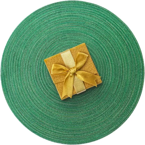 Miniatura 11 de AHHFSMEI Juego de 6 manteles individuales redondos trenzados para mesas de comedor, tejidos naturales, resistentes al calor, 15 pulgadas (beige)