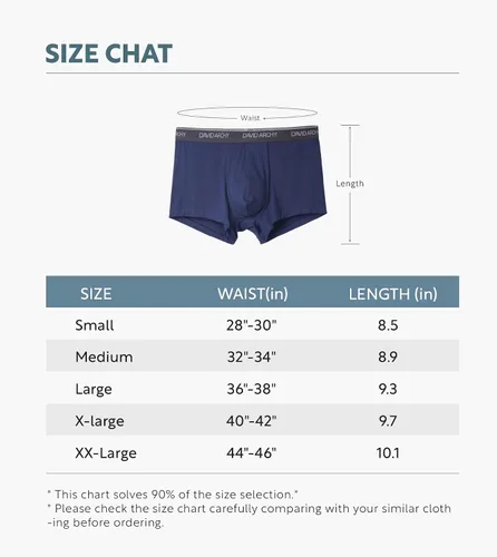 Miniatura 6 de DAVID ARCHY Mens Underwear Ultra Soft Breathable Bamboo Rayon Trunks Pack