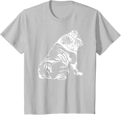 Miniatura 69 de Gracioso Bulldog Inglés playera perro Hund playera regalo, Azul (Heather blue)