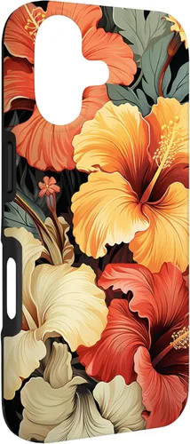 Miniatura 3 de Hawaiian Tropical Design Yellow Red Hibiscus Plumeria Case for iPhone 17