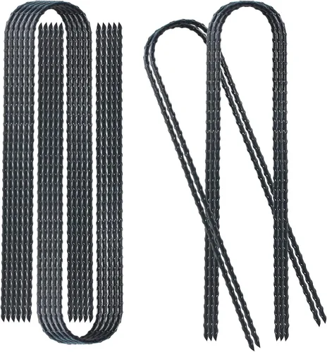 Juego de 24 estacas de viento para trampolines, 12 pulgadas, resistentes en forma de U, anclajes de acero galvanizado para decoración de jardín,