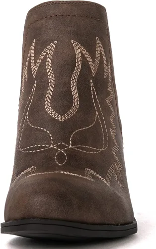 Miniatura 4 de GLOBALWIN Botas de tobillo para mujer, botas vaqueras del oeste