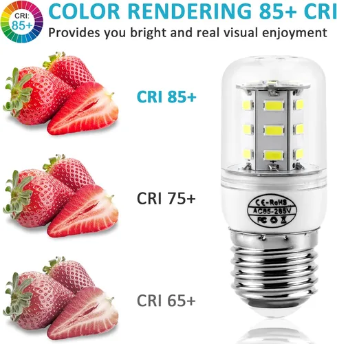 Miniatura 5 de Foco LED para refrigerador 5304511738 kei d34l Foco para refrigerador, Foco LED (3.5W 85V-265V E26/27 Luz blanca) Foco para electrodomésticos Blanco