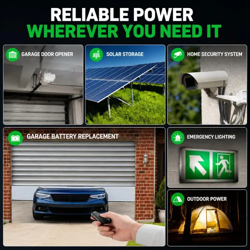 Miniatura 4 de Batería de litio recargable de 12 V 5 Ah, más de 4000 ciclo profundo LiFePO4 12 voltios 5 amperios batería de repuesto para Liftmaster 485LM