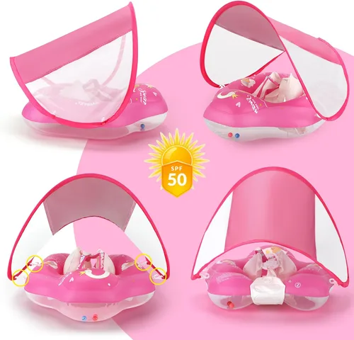 Miniatura 3 de WYRIAZA Flotador de piscina para bebé con toldo, flotador de bebé para natación en la piscina, flotadores de piscina infantil con protección solar