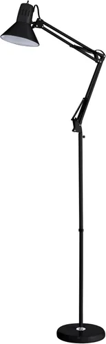 Bostitch Office VLF100F Lámpara de Pie de Metal con Brazo Oscilante, 72" de Alto con Ajuste Multi-Articulación, Incluye Bombilla LED Reemplazable