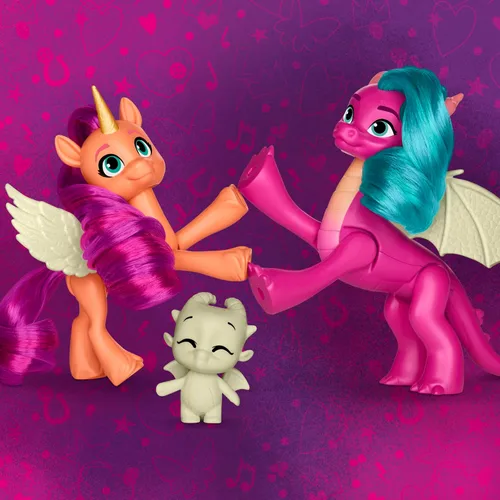 Miniatura 6 de My Little Pony: Tell Your Tale Dragon Light Reveal, 3 muñecas que brillan en la oscuridad, juguetes a escala de 3 pulgadas para niñas y niños a