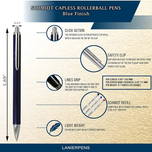Miniatura 2 de Lanier Pens Schmidt Blue - Bolígrafo sin tapa