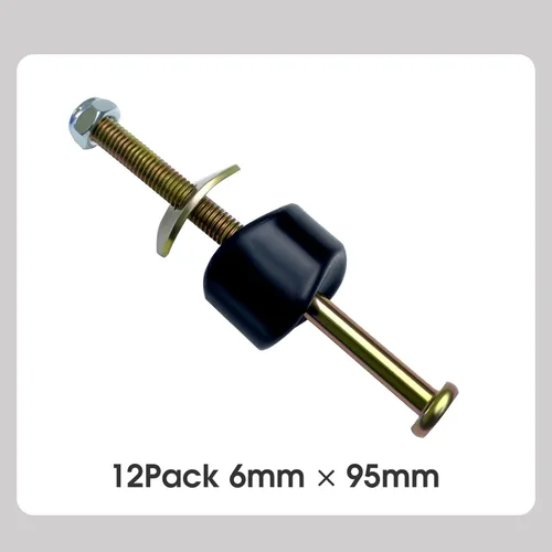Miniatura 5 de 12 tornillos y pernos largos para trampolín, pernos y tuercas de trampolín, espaciadores de espacio para barra de trampolín, accesorios de repuesto