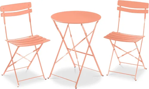 Miniatura 17 de Best Choice Products Juego de 3 piezas de bistró, diseño plegable que ahorra espacio, acero sólido, juego de muebles de patio al aire libre con 2