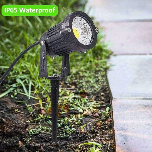 Miniatura 2 de Romwish Foco LED de paisaje de 5 W, iluminación de paisaje al aire libre de 120 V, enchufe de 550 lúmenes, luces LED impermeables para paisaje