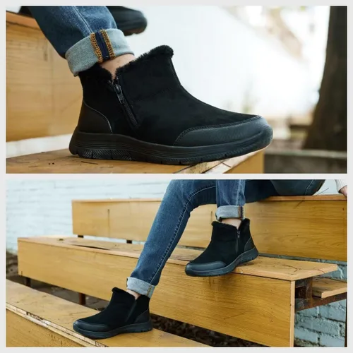 Miniatura 2 de TIOSEBON Botas de invierno con forro de piel para mujer, antideslizantes, resistentes