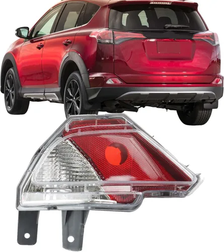 Miniatura 7 de Silscvtt Conjunto de luz trasera y reflector trasero de repuesto para parachoques, lado del pasajero para Rav4 2016-2018
