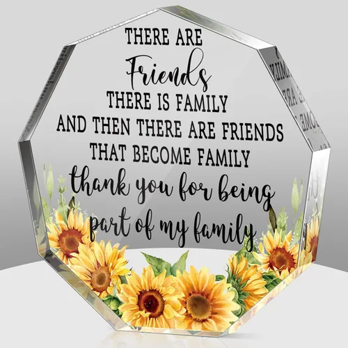 Miniatura 13 de Regalo de amistad navideño para mujeres y niñas, regalo de despedida, regalo de cumpleaños para mejores amigas, placa acrílica para amigos, regalo