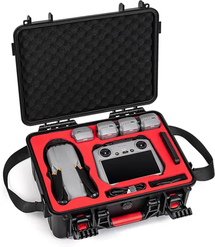 STARTRC Air 3 Estuche rígido impermeable para DJI Air 3, negro, M, personalizado