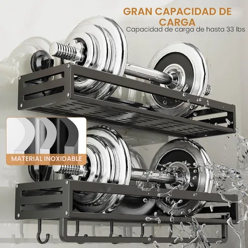 Miniatura 4 de Soporte de ducha con ventosa, estante de ducha de succión de 11.8 pulgadas con ganchos, soporte de baño sin perforación, organizador de baño a
