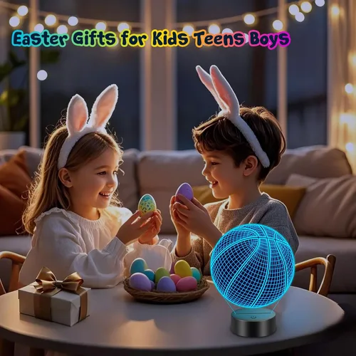 Miniatura 2 de Linkax Regalos de baloncesto para adolescentes, niños y niñas, luz nocturna de ilusión 3D, regalos de Navidad para edades de 8 a 13 años, 5 a 15