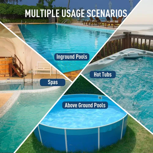 Miniatura 7 de 2025 Aspiradora de piscina portátil mejorada para piscinas sobre el suelo e incrustadas - Limpiador de piscina inalámbrico con 18.5 GPM de succión