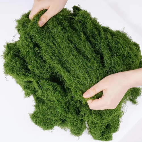 Miniatura 6 de jiebor Musgo artificial verde falso de 7 onzas para manualidades, plantas en maceta, jardín de hadas, hogar, boda, fiesta, centros de mesa