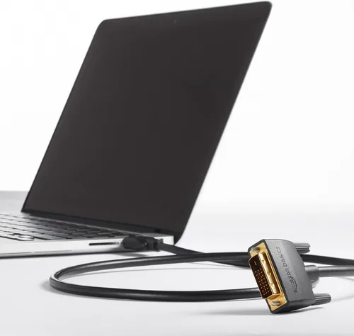 Miniatura 6 de Amazon Basics Cable Adaptador HDMI-A a DVI (Macho) Bidireccional 1080P, Chapado en Oro, 0.9 m/3 pies, Paquete de 10, Negro