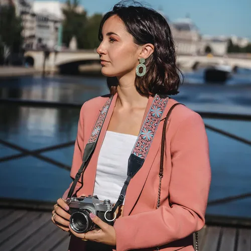 Miniatura 5 de Correa para cámara, tejido jacquard de 2 pulgadas, correas de hombro para todas las cámaras DSLR, hombres y mujeres, fotógrafos