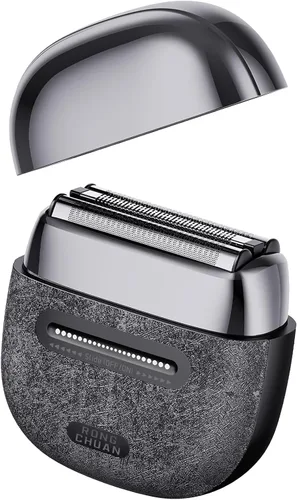 Afeitadoras eléctricas de aluminio para hombres, maquinilla de afeitar eléctrica portátil con cuchillas flotantes 3D, bloqueo de viaje y carga Negro