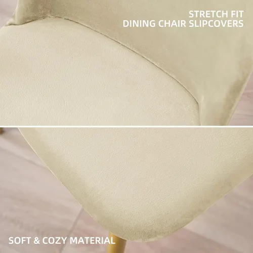 Miniatura 5 de Gollense Fundas de silla con respaldo curvado para comedor, fundas modernas de mediados de siglo, protector de asiento de silla semicírculo
