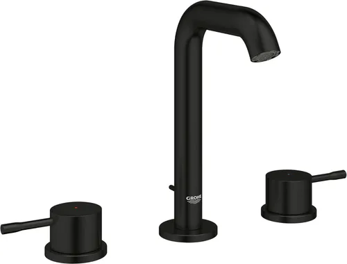 GROHE 202972431 Essence - Grifo de baño de 2 manijas con dos manijas y tamaño M, color negro mate Mate negro