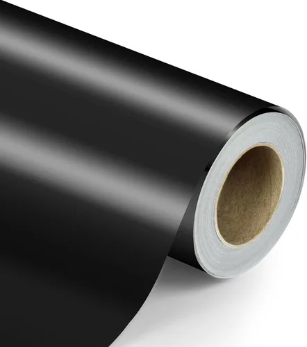 KMER LIFE - Rollo de papel de regalo metálico 17 x 394 pulgadas - Envase de regalo premium para cumpleaños, Navidad, baby shower, San Valentín, Negro