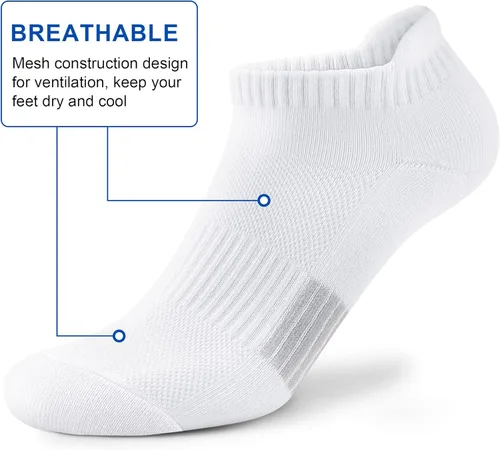 Miniatura 2 de Amutost Calcetines tobilleros para mujer, atléticos para correr, cómodos, acolchados, 356 pares