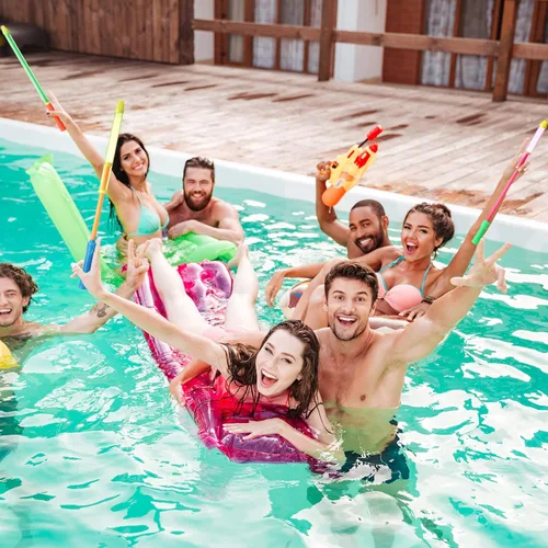 Miniatura 5 de Sotiff 48 pistolas de agua de crayón de 22.4 pulgadas, chorros de tubo de agua, pistola de succión para playa, piscina, juguetes para chorros