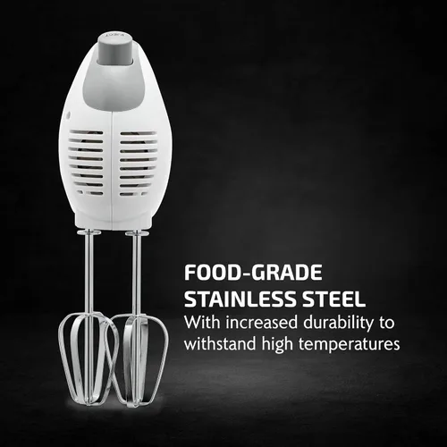 Miniatura 2 de OVENTE Batidora de mano eléctrica de inmersión de 300 W, 2 velocidades de mezcla con cuchillas de acero inoxidable y mezclador de mano eléctrico