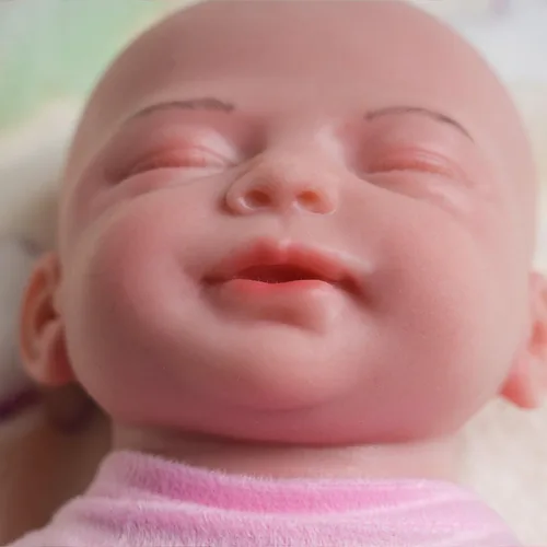 Miniatura 4 de AISITE - Muñecas de bebé recién nacidas, niña - 46 cm, de silicona completa, ojos cerrados, regalos de Navidad y cumpleaños para hija, sobrina