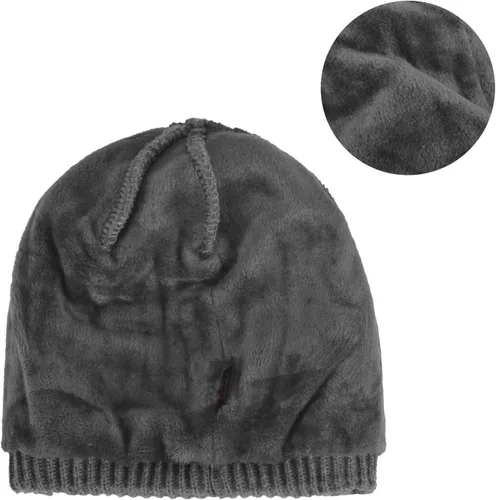Miniatura 76 de Janey&Rubbins Gorro de punto diario con orejeras con forro polar y calavera