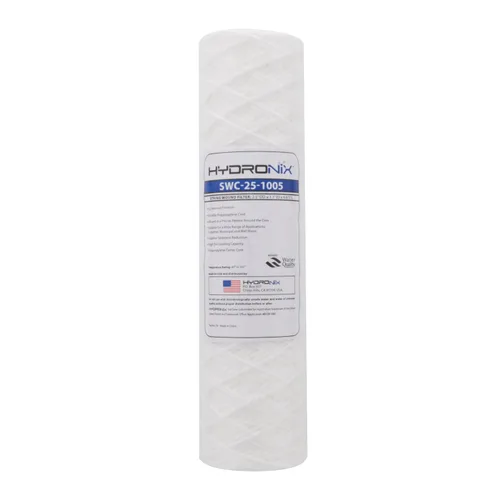 Hydronix SWC-25-1005 Cartucho universal de filtro de agua para sedimentos de heridas para toda la casa 2.5" x 10" - 5 micrones
